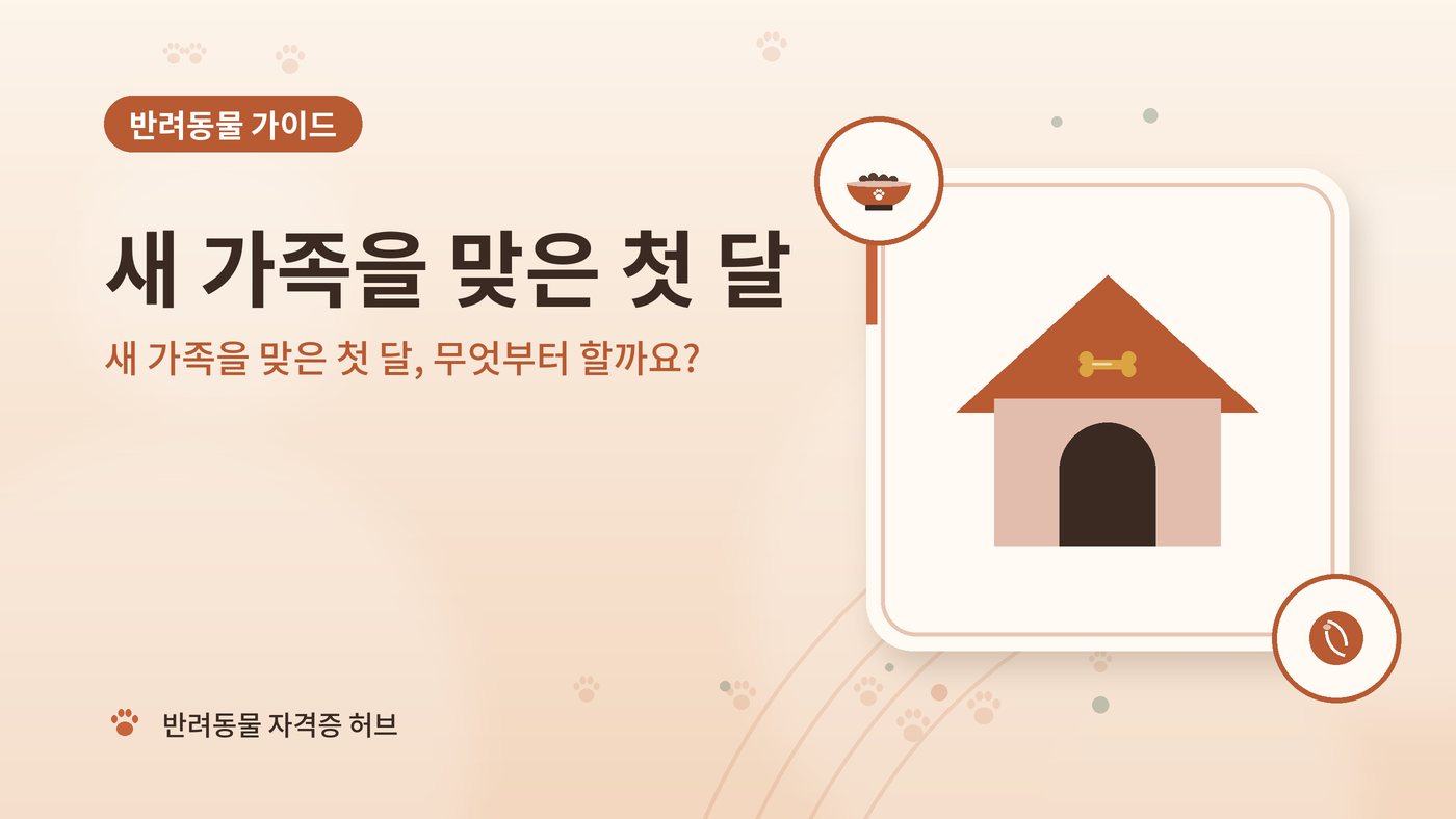 새 가족을 맞은 첫 달, 무엇부터 할까요? 대표 그림